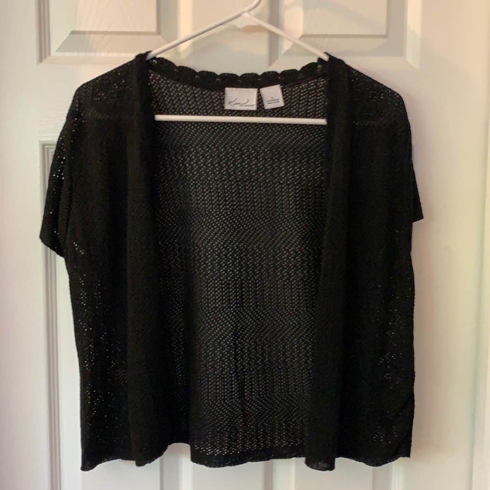 Kim Rogers see-thru sweater